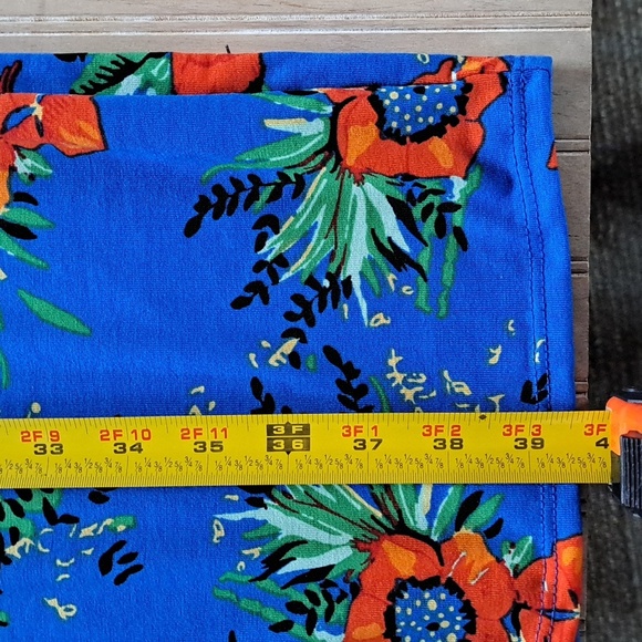 LulaRoe Debbie Floral Long Sleeve Colorful Dress Below Knee Modest Caual Dress - Picture 7 of 10